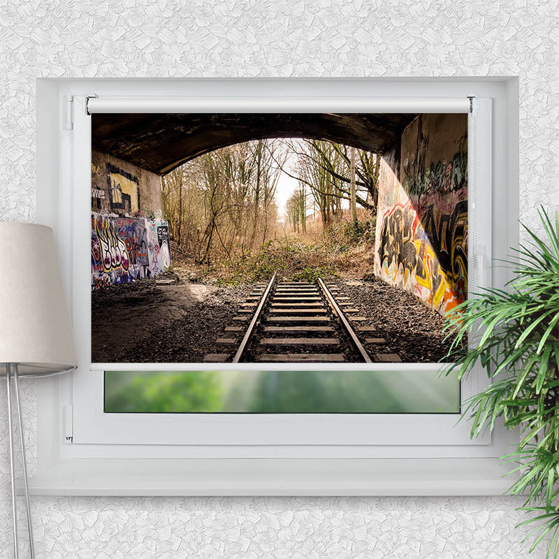 Klemmfix Rollo Bahnschienen Endstation