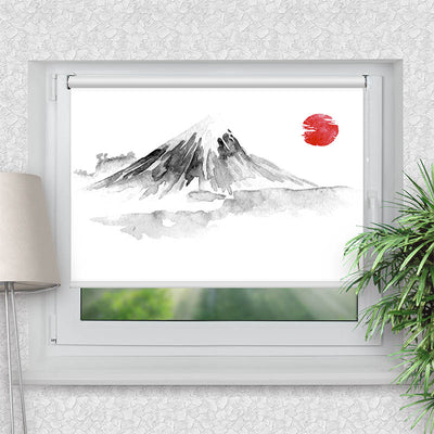 Klemmfix Rollo Fujiyama Zeichnung Asiatisch