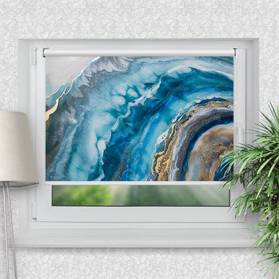 Klemmfix Rollo Gemaelde Blau Oel