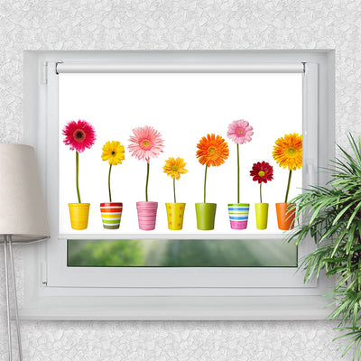 Klemmfix Rollo Bunte Topfblumen