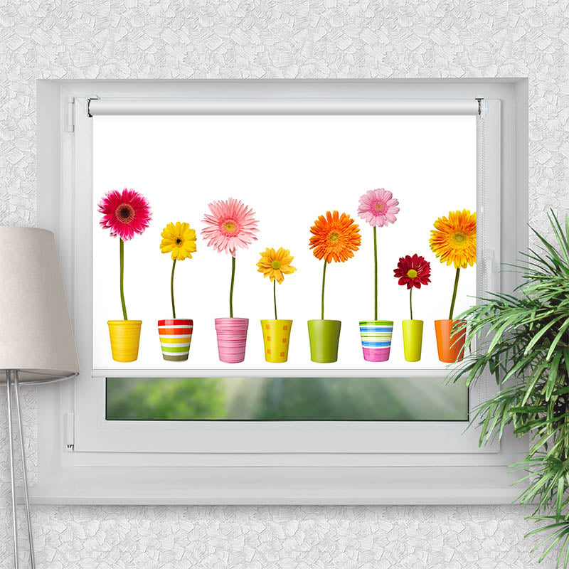 Klemmfix Rollo Bunte Topfblumen