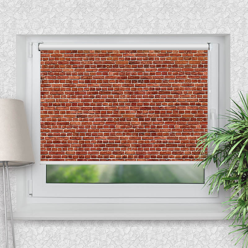 Klemmfix Rollo Alte Rote Ziegelmauer