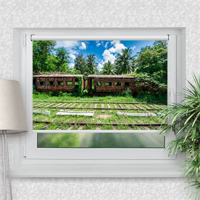 Klemmfix Rollo Alter Zug im Dschungel