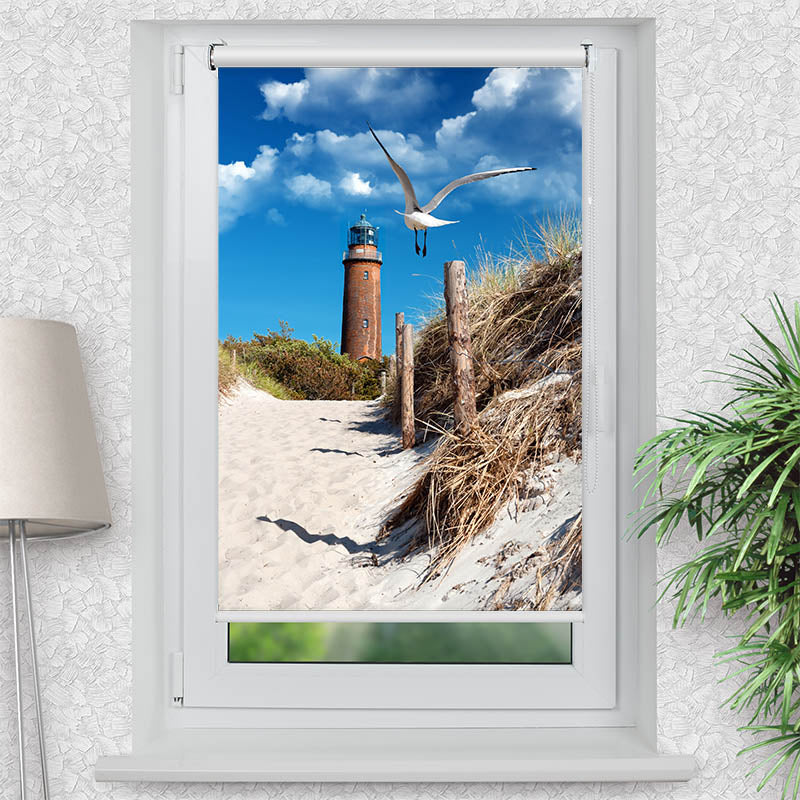 Klemmfix Rollo Duene Leuchtturm Moewe