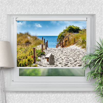 Klemmfix Rollo Weg zum Strand