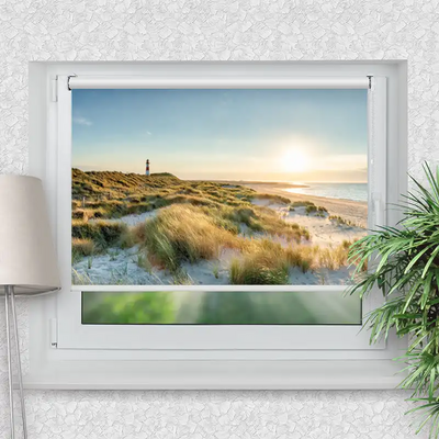 Klemmrollo Leuchtturm Strand Meer Auf Sylt