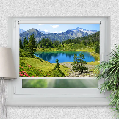 Klemmrollo Berglandschaft Mit See