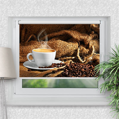 Klemmfix Rollo Kaffeetasse Bohnen