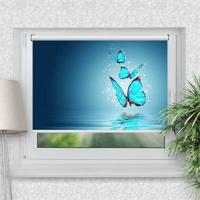 Klemmfix Rollo Blaue Schmetterlinge
