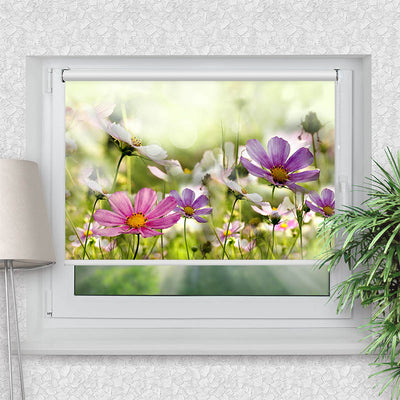 Klemmfix Rollo Blumen Bluehen auf Wiese