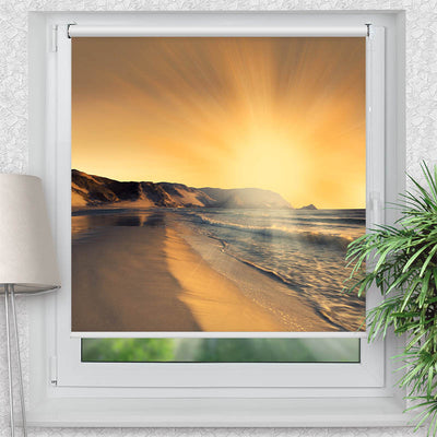 Klemmfix Rollo Sonnenuntergang Strand