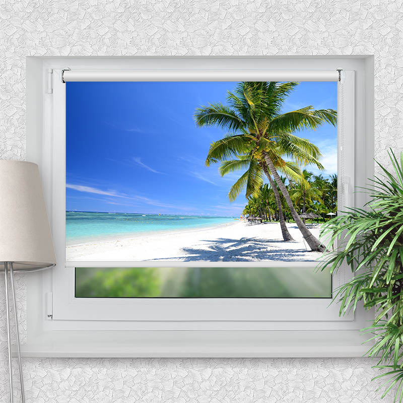 Klemmfix Rollo Meer Palmen Strand
