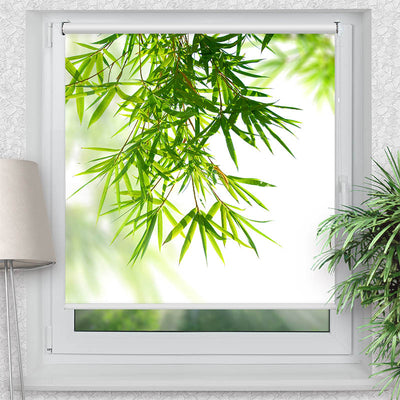 Klemmfix Rollo Bambusblaetter von Oben