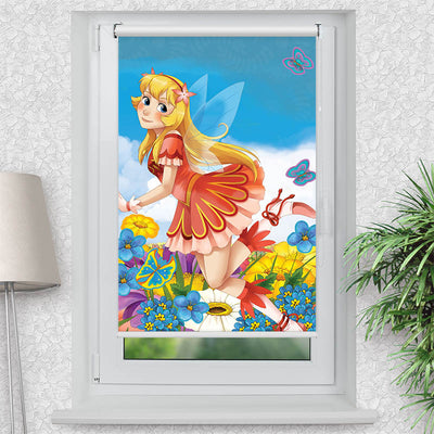 Rollo Motiv Fee - ohne bohren - Klemmrollo bis 150 cm Breite - Klemmfix mit Fotodruck - blickdicht - La-Melle