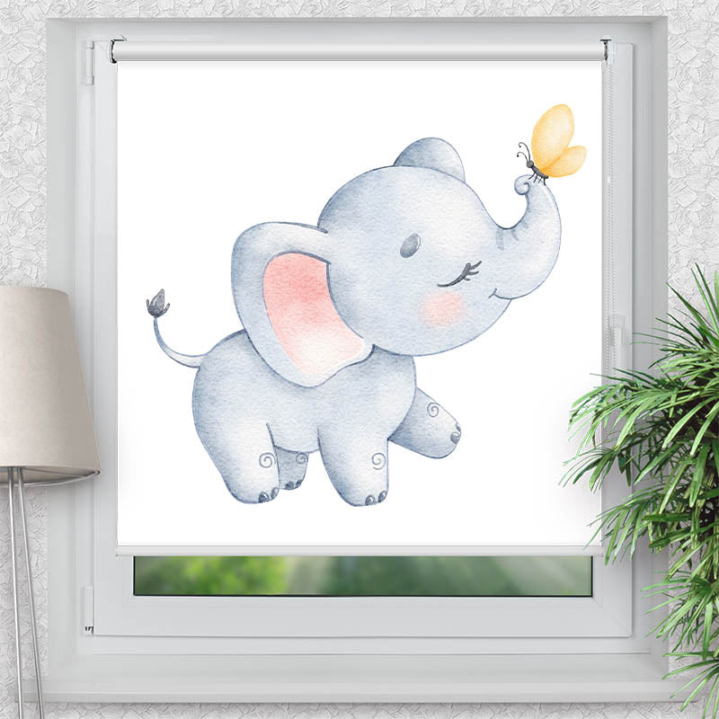 Klemmfix Rollo Elefantenkind Schmetterling