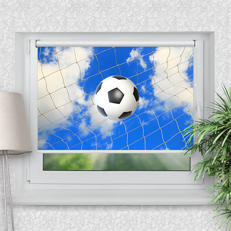 Klemmfix Rollo Fussball im Netz