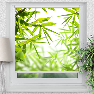 Klemmfix Rollo Bambusblaetter Spa Wellness