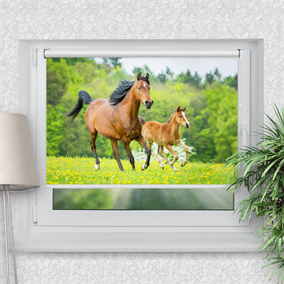 Klemmfix Rollo Pferd mit Fohlen