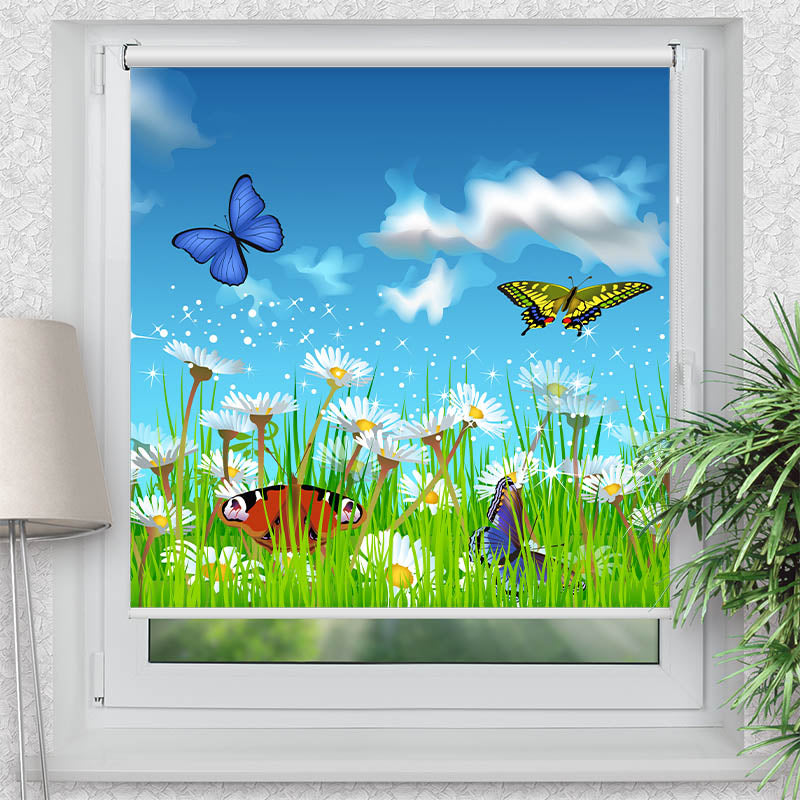 Klemmfix Rollo Schmetterlinge Wiese