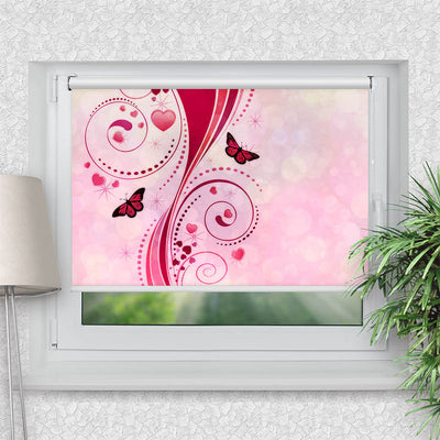 Klemmfix Rollo Schmetterlinge Grafik | Motiv-Klemmrollo