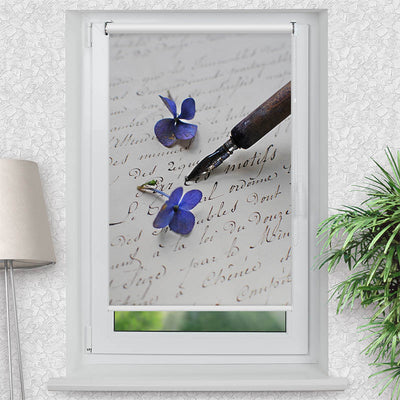 Klemmfix Rollo Hortensien Brief Fueller Vintage