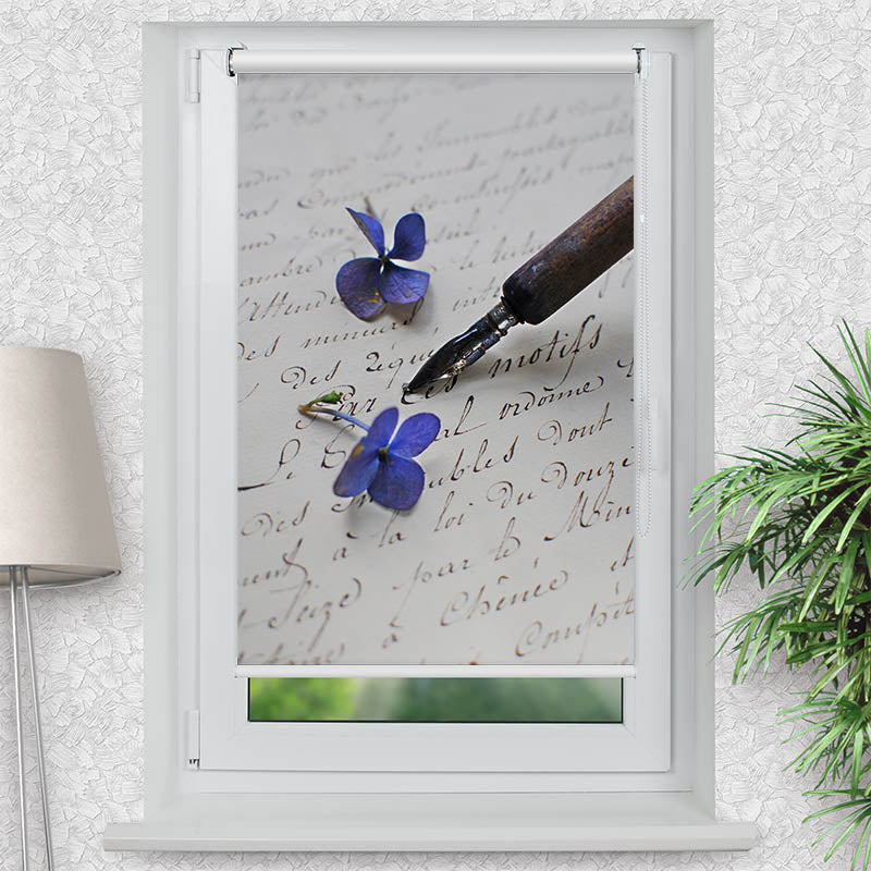 Klemmfix Rollo Hortensien Brief Fueller Vintage