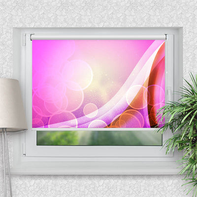 Klemmfix Rollo Grafik Pink | Motiv-Klemmrollo