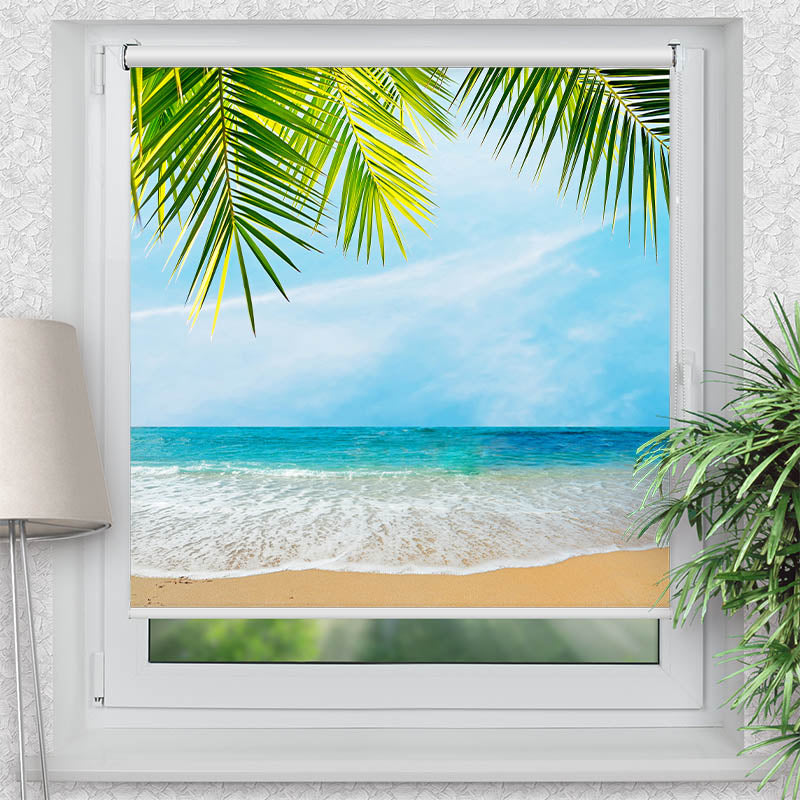 Klemmfix Rollo Palmenblaetter Meer