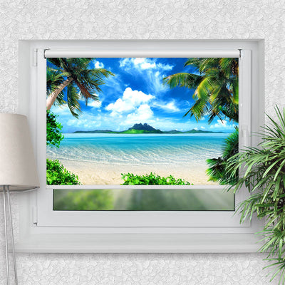 Klemmfix Rollo Palmen Insel Meer