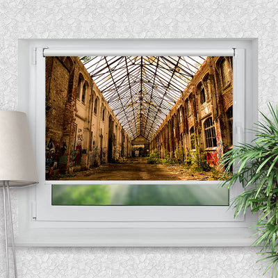 Klemmfix Rollo Verlassene Fabrikhalle in Leipzig