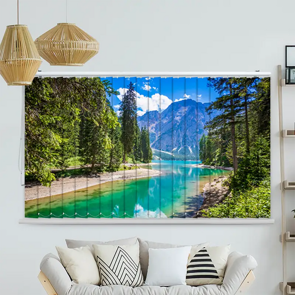 Lamellenvorhang Motiv "Pragser Wildsee"