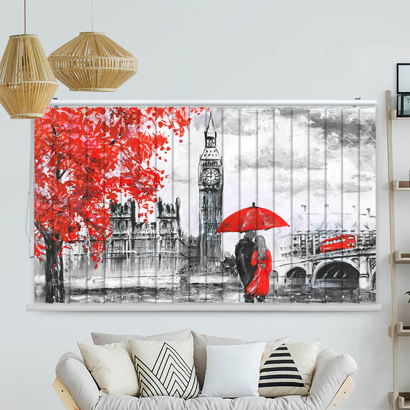 Lamellenvorhang Motiv London Big Ben Gemaelde