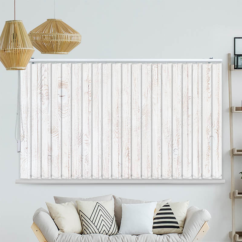 Lamellenvorhang Motiv Hintergrund Weisse Holzlatten