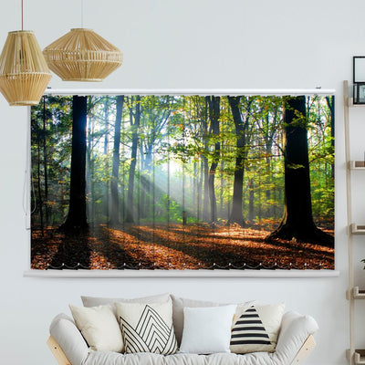 Lamellenvorhang Motiv Allee im Herbst