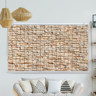 Lamellenvorhang Motiv Moderne Steinmauer