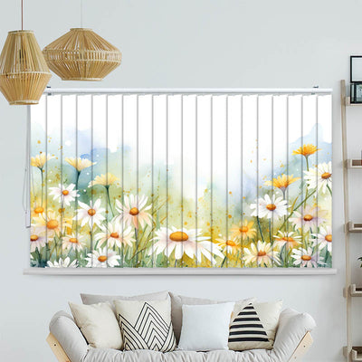 Lamellenvorhang Motiv Wildblumen mit Schmetterling