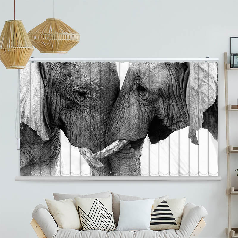 Lamellenvorhang Motiv Afrika Lefanten