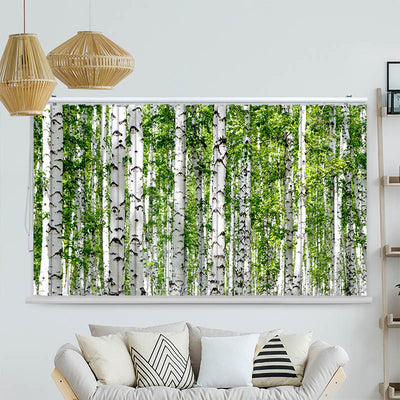 Lamellenvorhang Motiv Birkenwald