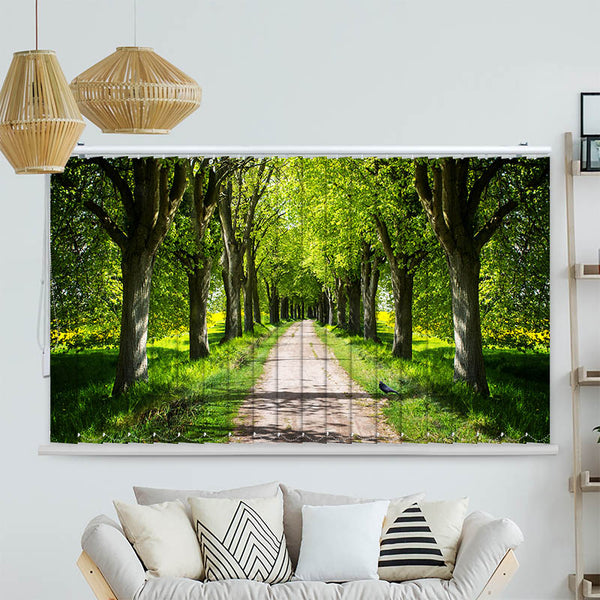 Lamellenvorhang Motiv "Schoene Allee"