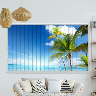 Lamellenvorhang Motiv Wellness Steine Bambus