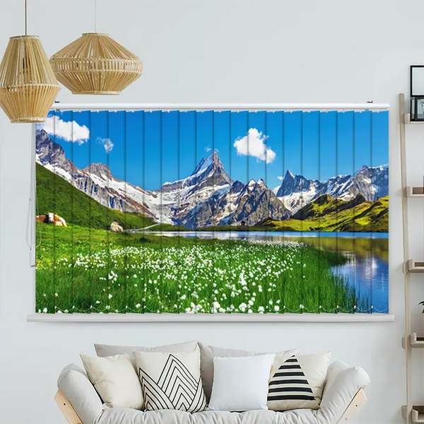 Lamellenvorhang Motiv "Schweizer Alpen Bachalpsee"