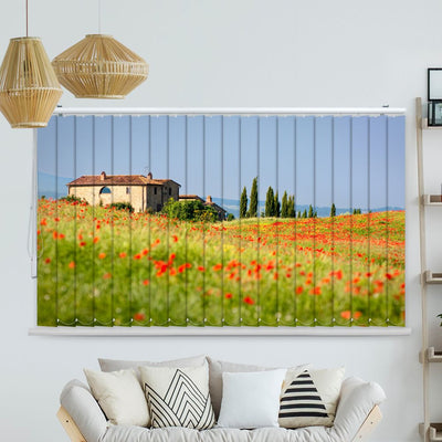 Lamellenvorhang Motiv Wasser Orchidee Steine