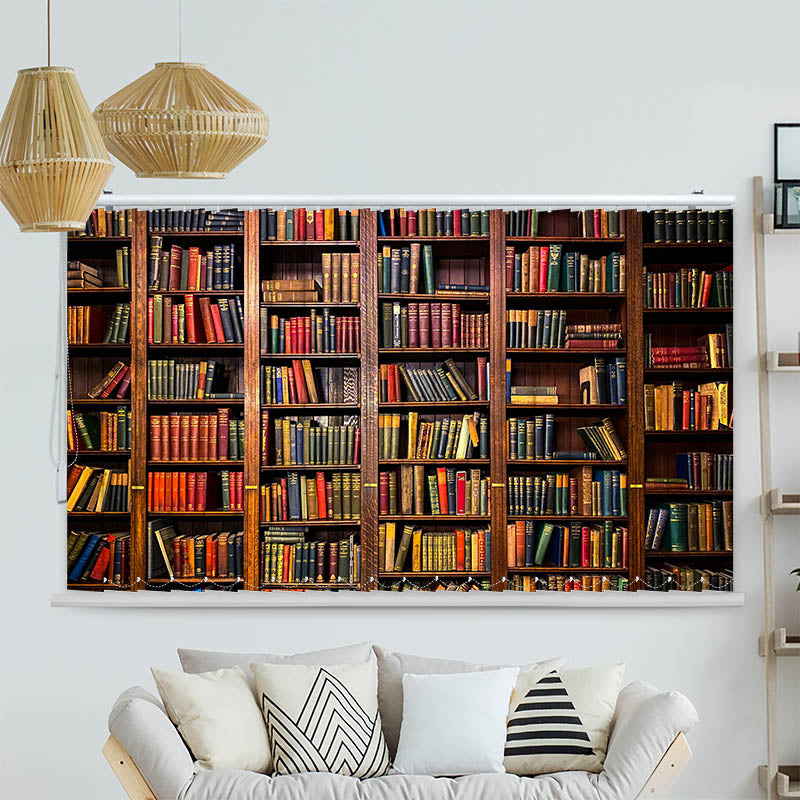 Lamellenvorhang Motiv Altes Beucherregal