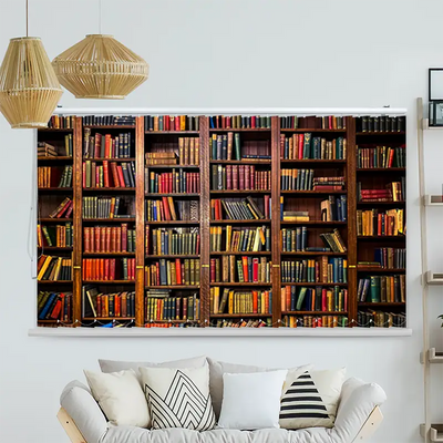 Lamellenvorhang Motiv Altes bücherregal