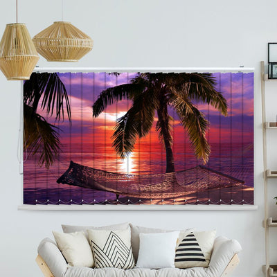 Lamellenvorhang Motiv Meer Sonnenuntergang