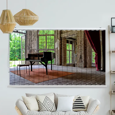 Lamellenvorhang Motiv Lost PlaceVerlassene Heilstätte