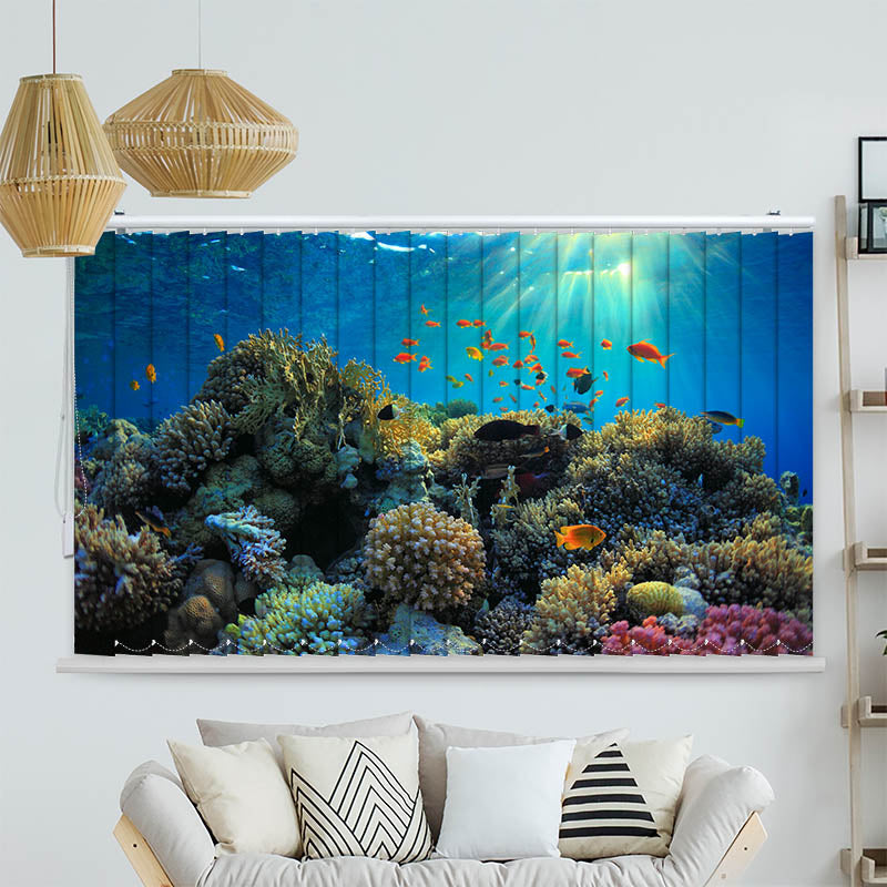 Lamellenvorhang Motiv "Fische im Ozean"