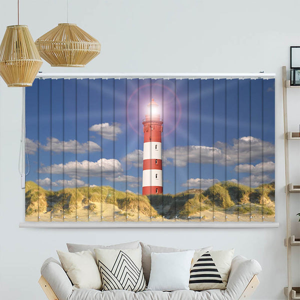 Lamellenvorhang Motiv "Leuchtturm"