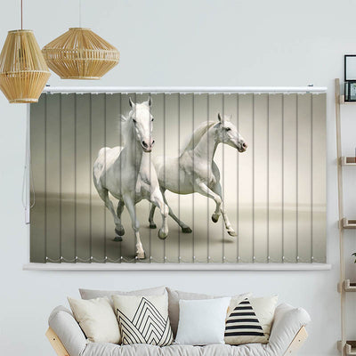 Lamellenvorhang Motiv Pferde Schimmel