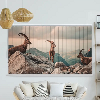 Lamellenvorhang Motiv Steinböcke In Den Schweizer Alpen